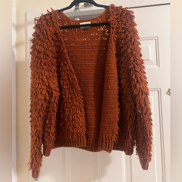 Universal Thread Sweaters - Universal Thread Women's Textured Rust Cardigan